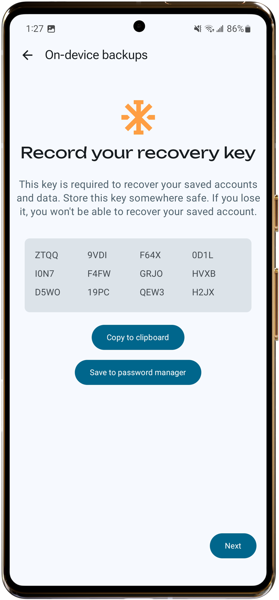 Backup screen 4