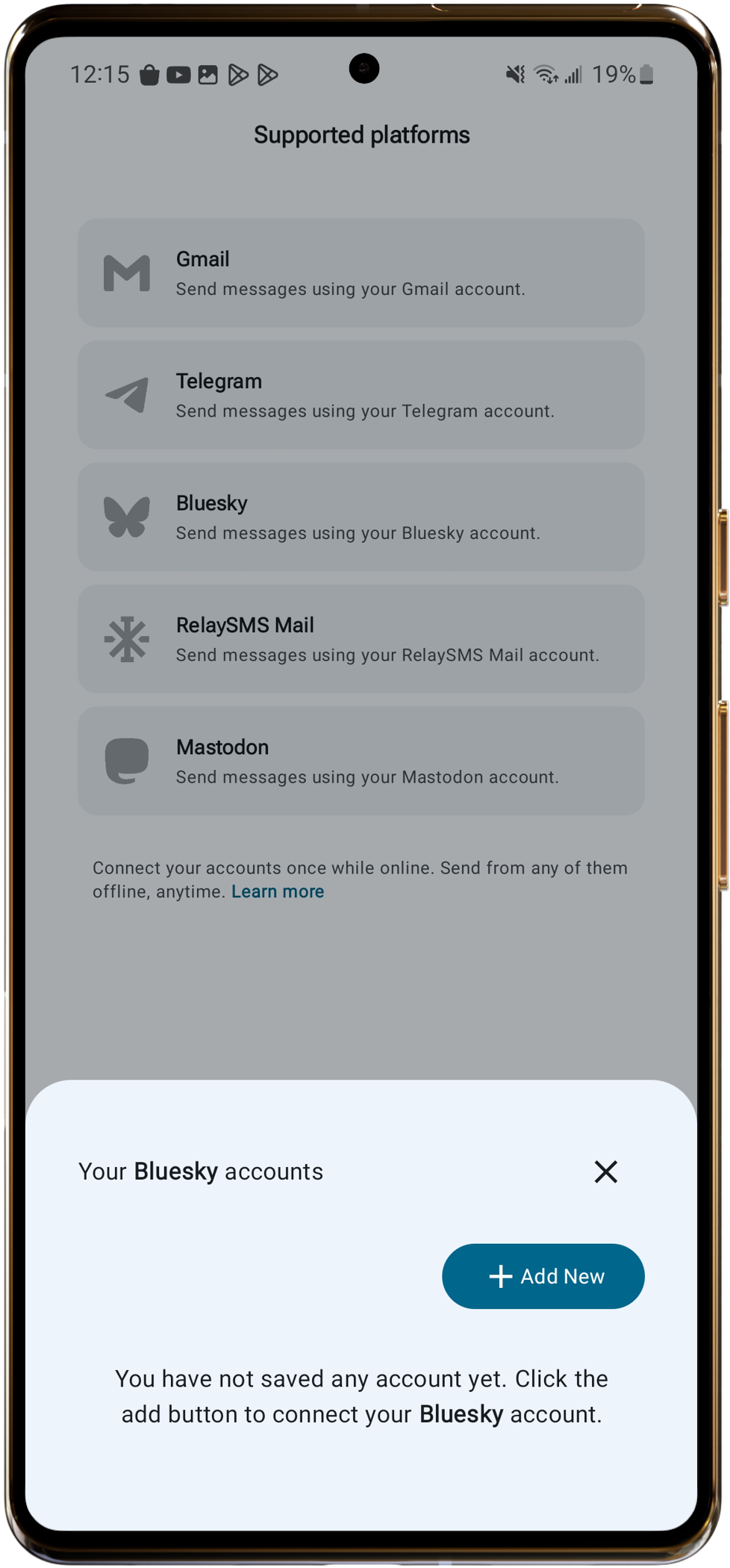 Bluesky account