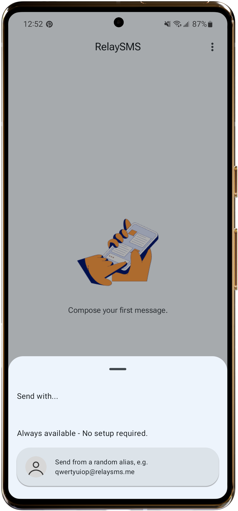 Messages screen