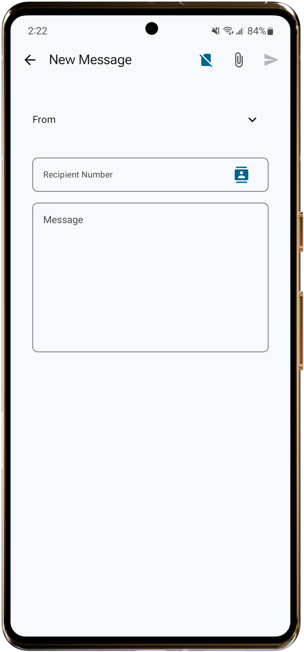 Messages screen