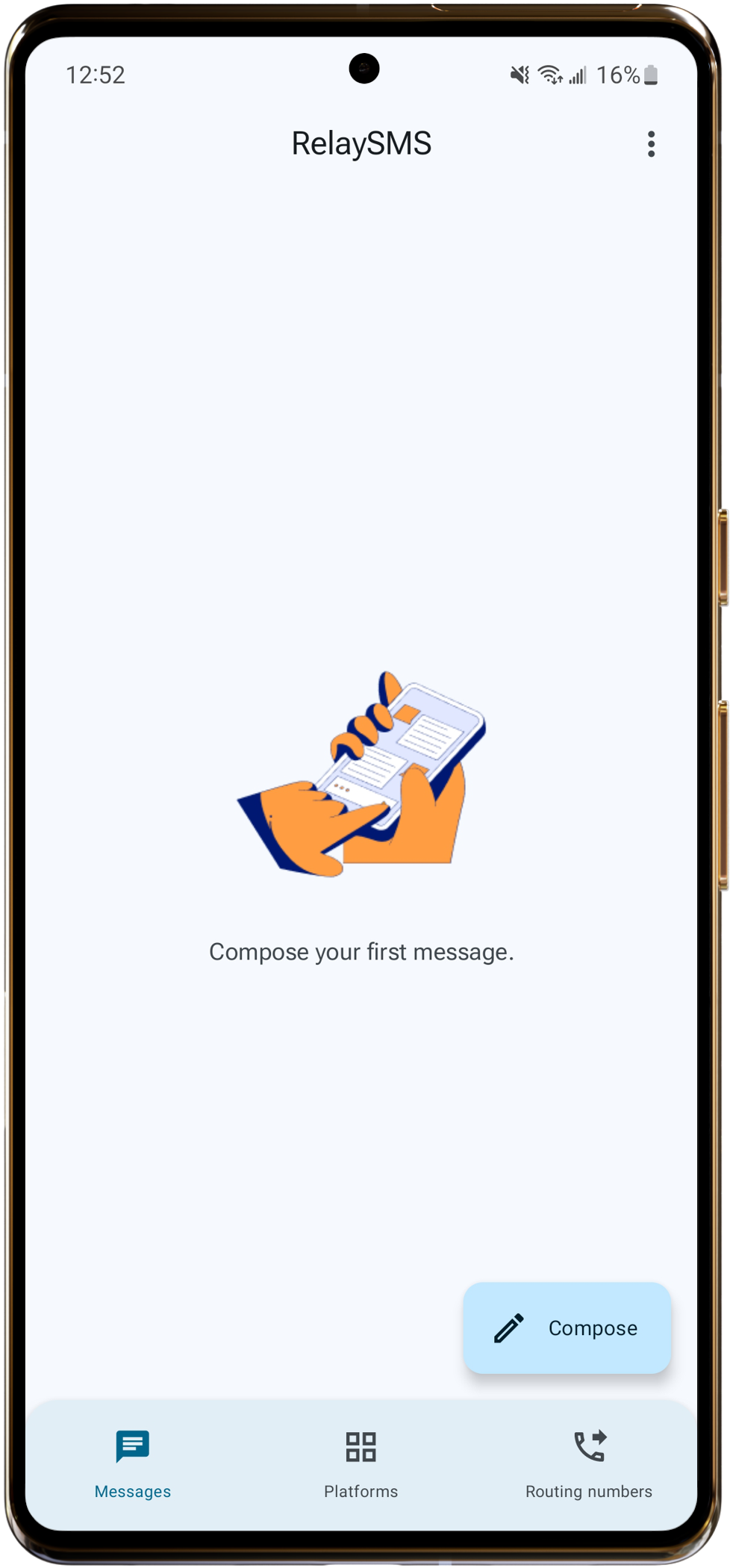 Messages screen